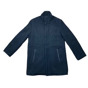 Cole Haan black wool blend peacoat